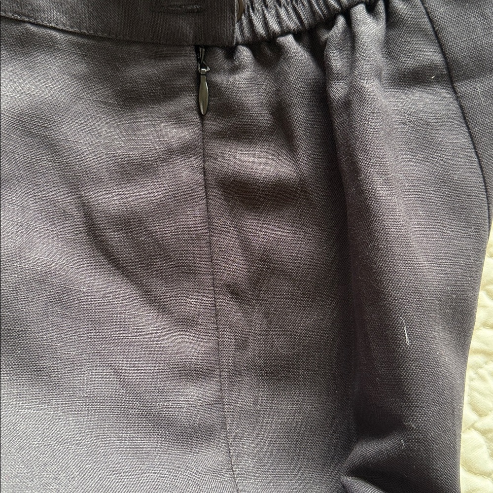 NWT Le Suit 3Pc Suit Elegant Tan Linen Blend Jacket Tank & Pants Sz 16W - Picture 14 of 16
